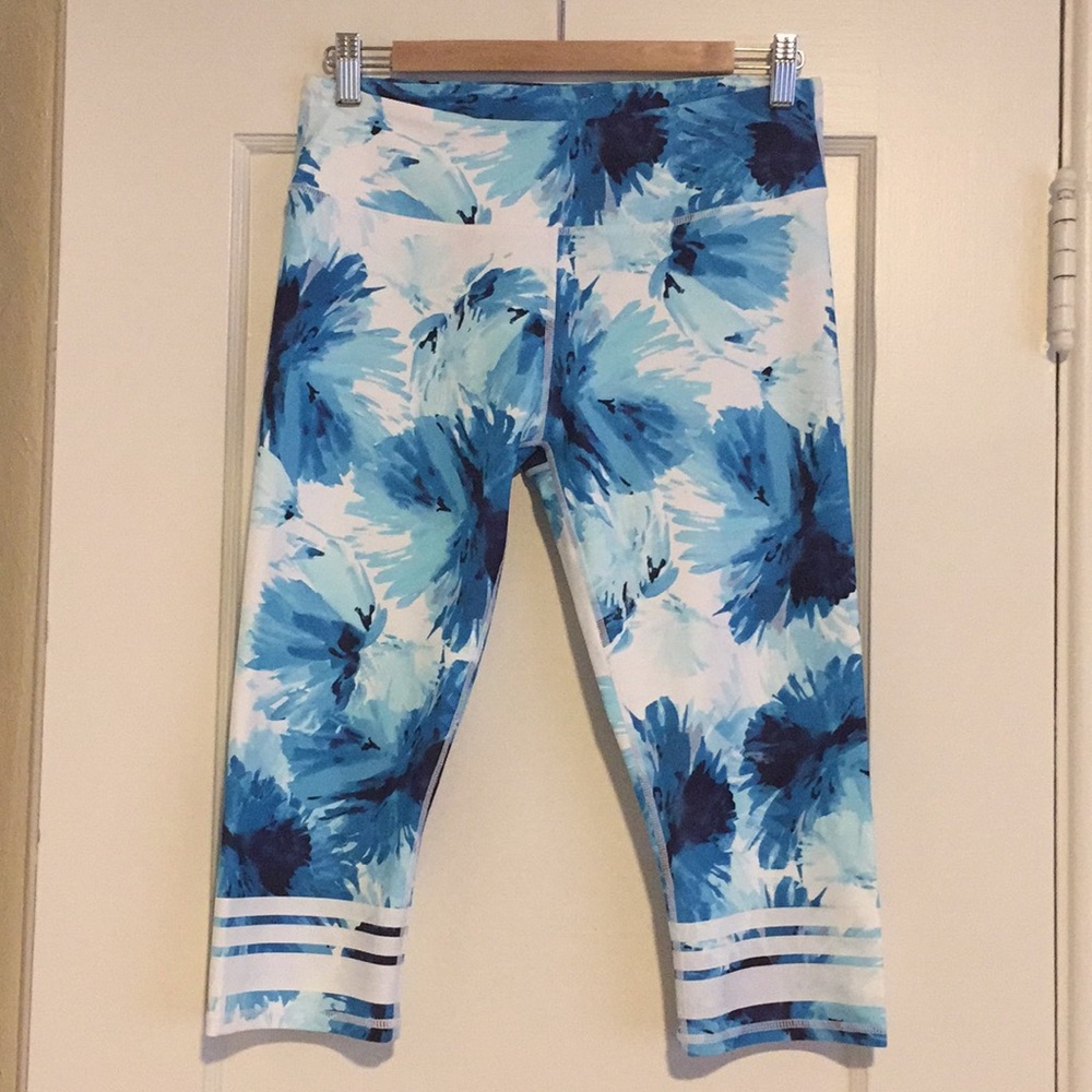 Fabletics Floral Workout Capri Pants